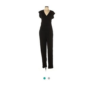 Black Vneck Jumpsuit